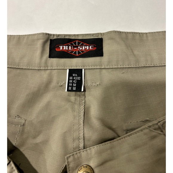 Tru-Spec Mens Cargo Ripstop Pants Tactical Outdoor Work Utility Khaki Size 42 - Picture 5 of 7